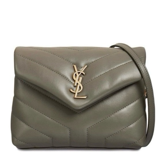 SAINT LAURENT YSL TOY LOULOU KHAKI GREY LIKE NEW - Picture 14 of 15